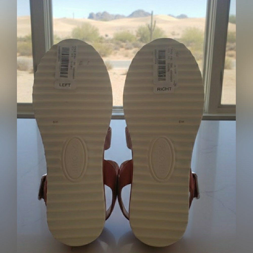 Casual Sporty 8.5 Ortho Adjustable Leather Lugsole  Comfortable Sandal New - Picture 4 of 9